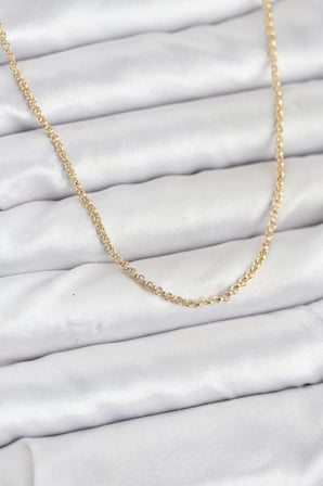 CM 14K Gold Renk Halka Model 60 cm Kadın Kolye 5886