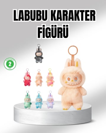 Labubu Peluş Oyuncak – Koleksiyonluk Yumuşak Dekoratif Figür 20 cm