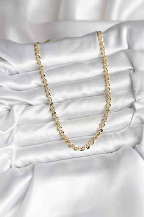 14K Gold Renk Kaplama Zincir Model CM Kadın Kolye 5886