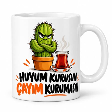 Huyum Kurusun Tasarımlı Porselen Kupa - MODEL 723