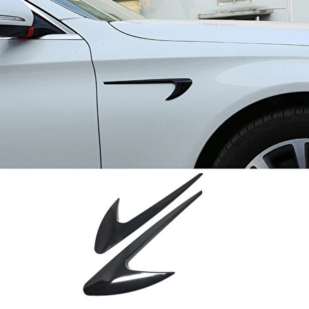 Mercedes Tip Çamurluk Havalandırma Venti Uzun Parlak Siyah