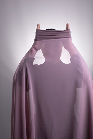 Violet Pratik Hazır Geçmeli Şal Şifon Boru Boneli 3001_21