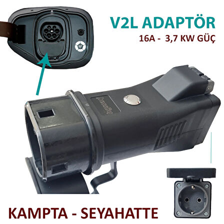 Hgsşarj Byd V2L Adaptör Tekli, Elektrikli Aracınıza 220V Ev Tipi Priz İmkanı, Kampta - Seyahatte