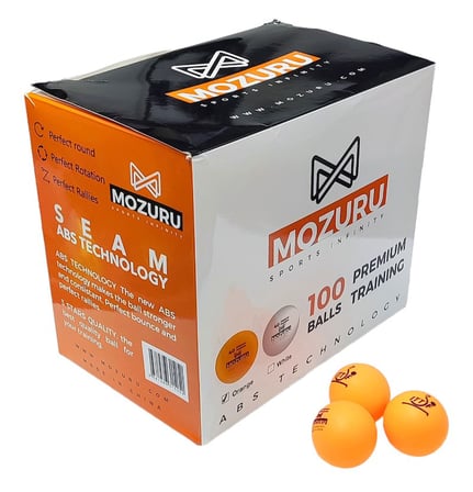 Premium Top Set Salon Sporu Mozuru MZR100-ORG Ittf Onaylı Turuncu Pinpon Topu 100LÜ