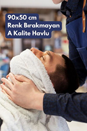 Kuaförler İçin Yüksek Emici A Kalite Baş Havlusu 90x50 cm Gri