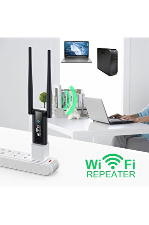 Wifi Repeater Kablosuz Sinyal Güçlendirici Access Point 300mbps