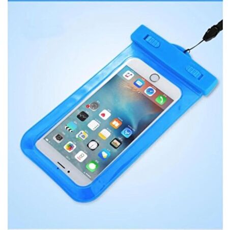 Waterproof Universal Su Gecirmez Su Alti Dokunmatik Telefon Kilifi, Boyun Askili, Deniz, Havuz Icin Kilif BEYAZ