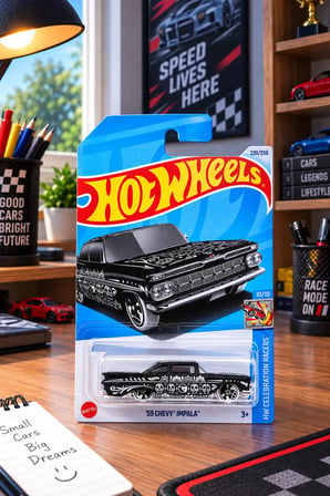 '59 Chevy Impala Siyah Uzun Kart (Treasure Hunt - TH) Oyuncak Araba