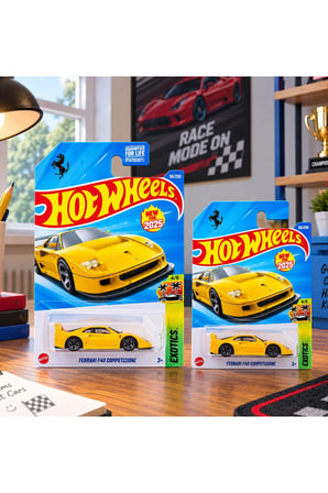 Ferrari F40 Competizione Uzun ve Kısa Kart 2'li Set Oyuncak Araba