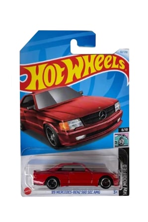 '89 Mercedes-Benz 560 SEC AMG Kırmızı Uzun Kart Oyuncak Araba