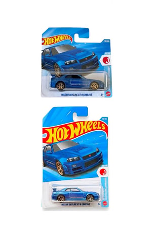 Nissan Skyline GT-R (BNR34) Mavi Kısa ve Uzun Kart Seti