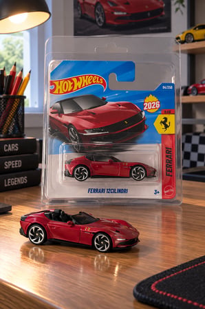 Hot Wheels Ferrari 12Cilindri Koruma Kabı Dahil Oyuncak Araba