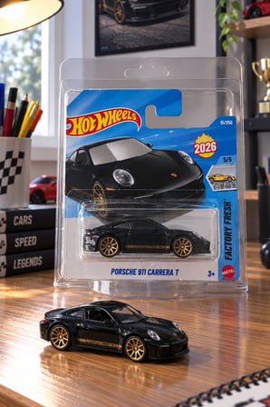 Hot Wheels Porsche 911 Carrera T Koruma Kabı Dahil Oyuncak Araba