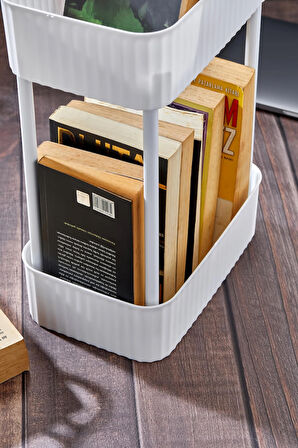 Easy 2 Katlı Çok Amaçlı Raf Kitaplık Organizer Düzenleyici (TEKERLEKSİZ)