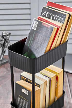 Easy 2 Katlı Çok Amaçlı Raf Kitaplık Organizer Düzenleyici (TEKERLEKSİZ)