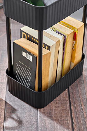 Easy 2 Katlı Çok Amaçlı Raf Kitaplık Organizer Düzenleyici (TEKERLEKSİZ)