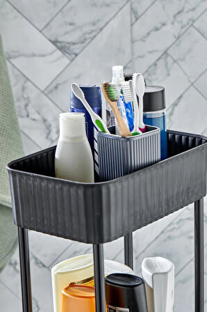 Easy 3 Katlı Çok Amaçlı Raf Banyo Ve Mutfak Organizer Düzenleyici (TEKERLEKLİ)