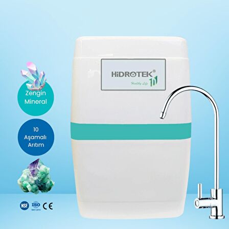 HİDROTEK 10 Aşamalı Zengin Mineralli En Iyi Su Arıtma Cihazı Pompalı