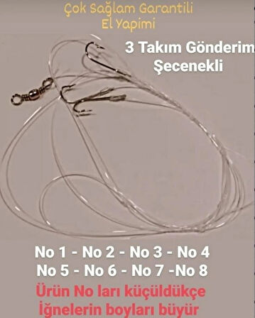 Olta Ucu Hazır Takım 3 Adet (çupra-mercan-levrek) 