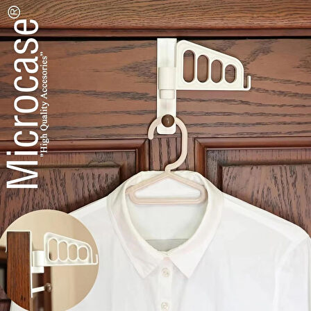 Microcase Sert ABS Plastik Kapı Arkası Döner Başlıklı Kancalı Takı Eşya Çanta Şapka Kıyafet Askısı 1 Adet - AL5015