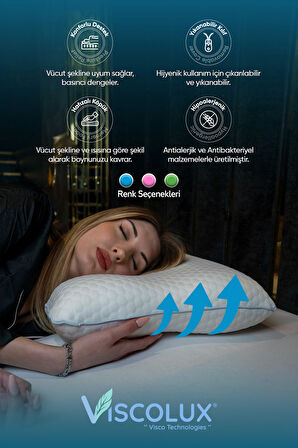 Horlama Azaltıcı Yastık - Horlama Önleyici Ortopedik Visco Yastık Yeşil 55x40x12/10