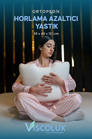 Horlama Azaltıcı Yastık - Horlama Önleyici Ortopedik Visco Yastık Yeşil 55x40x12/10