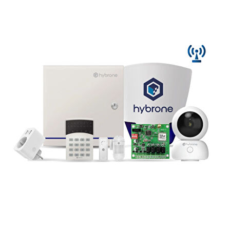 HYBRONE HY-IA3008-W-LED16-XT Hybrone Kablosuz ''4G'' Akıllı Hırsız Alarm Seti