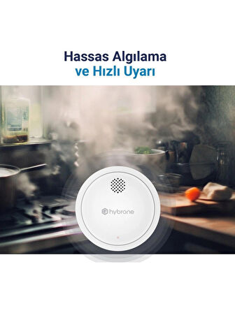 Nif Bilişim Hybrone HY-SW1041-SD Hybrone Akıllı Duman Dedektörü Sesli ve Görsel Uyarı Wi-Fi