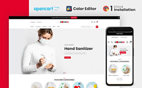 Covidex - Health + Medicine OpenCard Teması