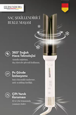 Otomatik Dönebilen Saç Şekillendirici Bukle Maşası Su Dalgası