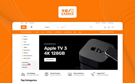 Earnix - Temu Affiliates WooCommerce Teması