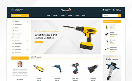 Toolex - Tool Store OpenCard Teması