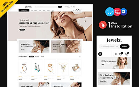 Jewelz - Wedding and Jewelry OpenCard Teması