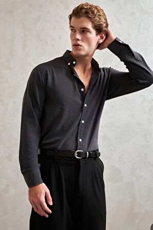 Erkek Oversize Kesim Aerobin Gömlek