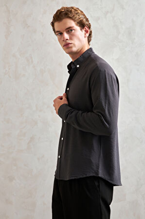 Erkek Oversize Kesim Aerobin Gömlek