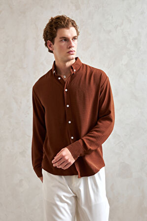 Erkek Oversize Kesim Aerobin Gömlek