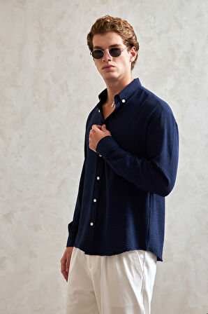 Erkek Oversize Kesim Aerobin Gömlek