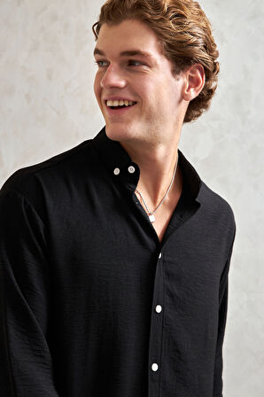 Erkek Oversize Kesim Aerobin Gömlek