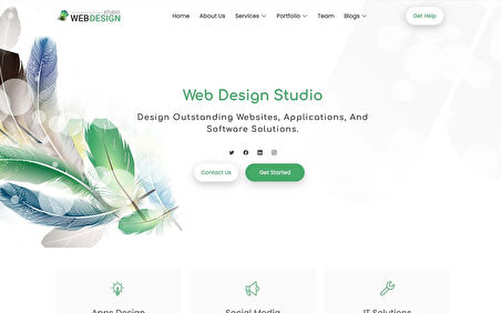 DesignSoft - Web Design Studio HTML&CSS Teması