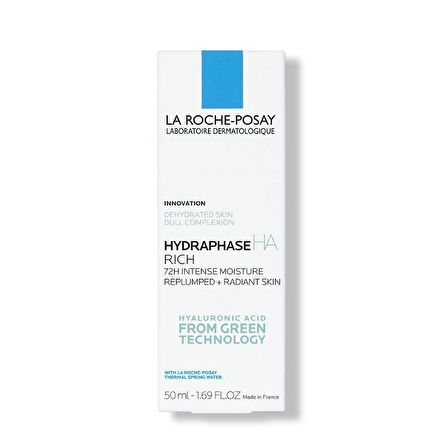 La Roche-Posay Hydraphase Intense HA Riche Hassas Ciltler İçin Su Bazlı Yağsız Dolgunlaştırıcı Yüz Bakım Kremi 50 ml