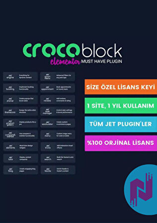 Crocoblock Pro Wordpress Eklentisi + Orijinal Lisansı