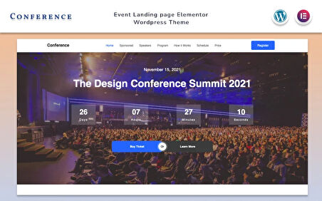 Conference - Event Landing Page Wordpress Teması