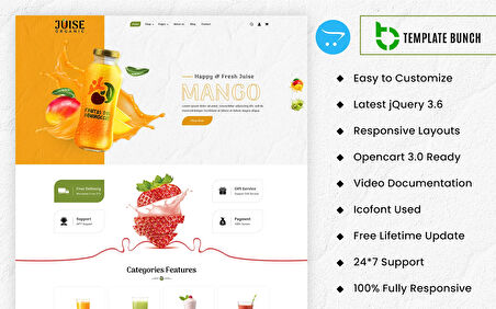 Juise Organic – Juise Store OpenCard Teması