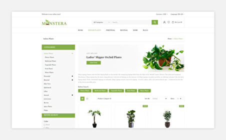 Monstera -  Flower Store OpenCard Teması