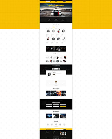 E Vehicle - Auto Part Tools Shop OpenCard Teması