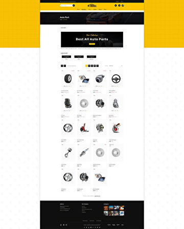 E Vehicle - Auto Part Tools Shop OpenCard Teması