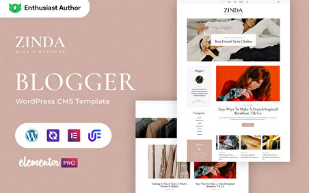 Zinda - Fashion Blog Wordpress Teması
