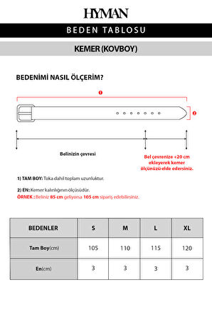 Erkek Kovboy Tokalı %100 Deri Kemer