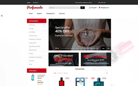 Perfumento - Perfume Store OpenCard Teması