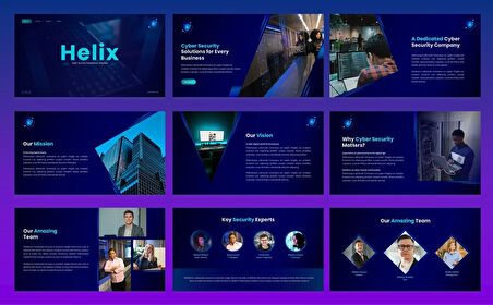 Helix - Cyber Security Google Slides Teması